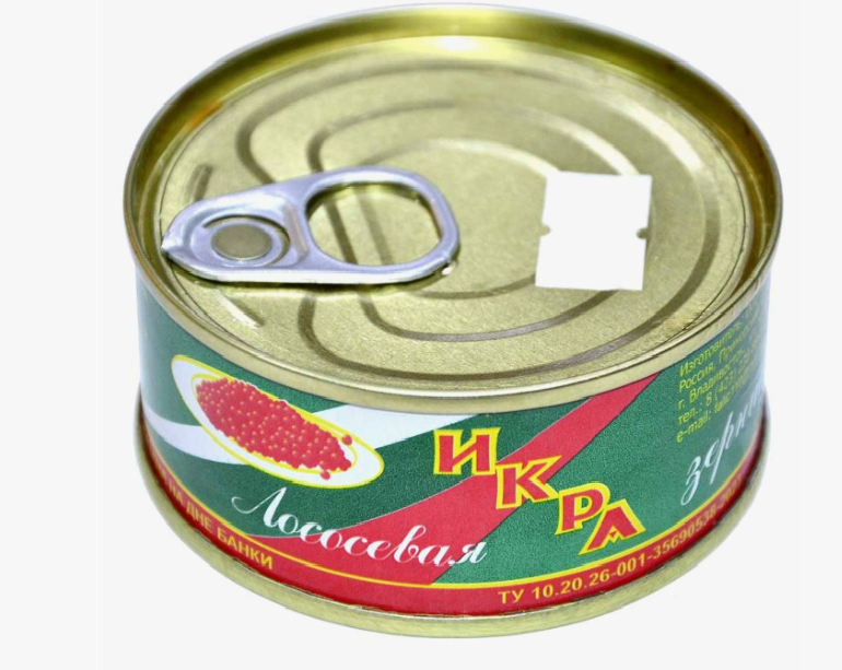 ИКРА лососевая ж/б ТУ 95гр Россия (0°С) 1/24