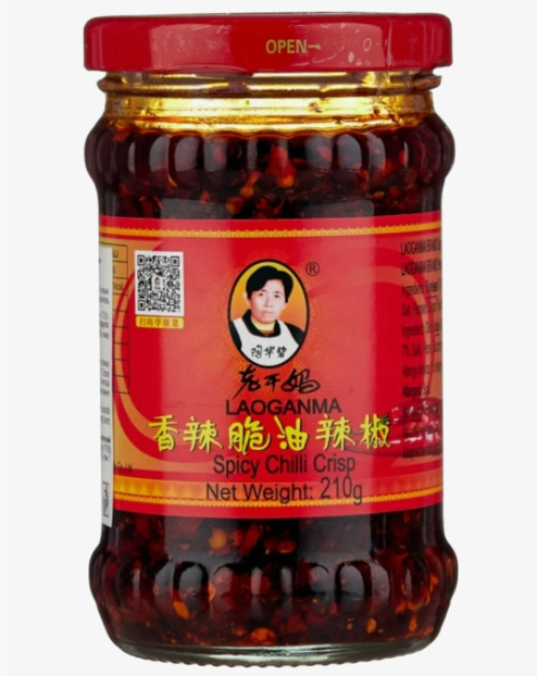 СОУС острый с хрустящим Чили "Lao Gan Ma" 210гр (+18°С)