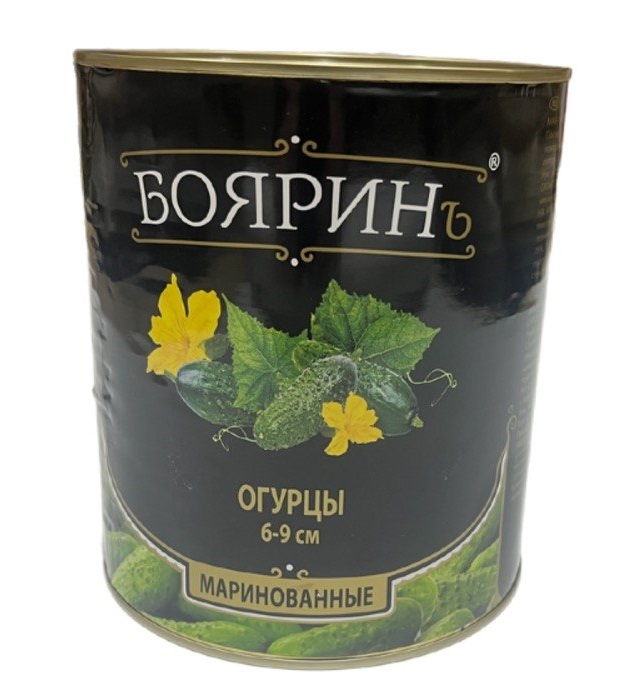 ОГУРЦЫ Боярин марин. 6-9см 3100мл ж/б (+18°С) 1/6
