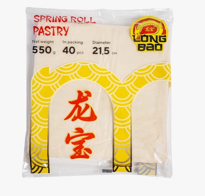 ТЕСТО для Спринг Роллов Long Bao , 1уп/550гр  (-18°С)